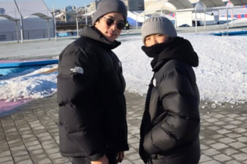 Kim Kang Woo with his younger son