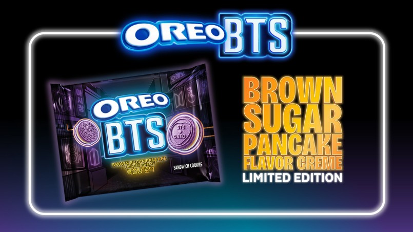 Each OREO cookie is filled with a sweet creme